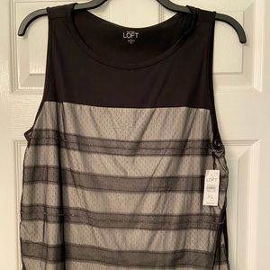 Pretty Black Loft Sleeveless top XL